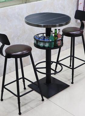 酒吧散台酒吧静桌岩KTV茶几清吧吧板玻璃轻金奢88373边吧台现货