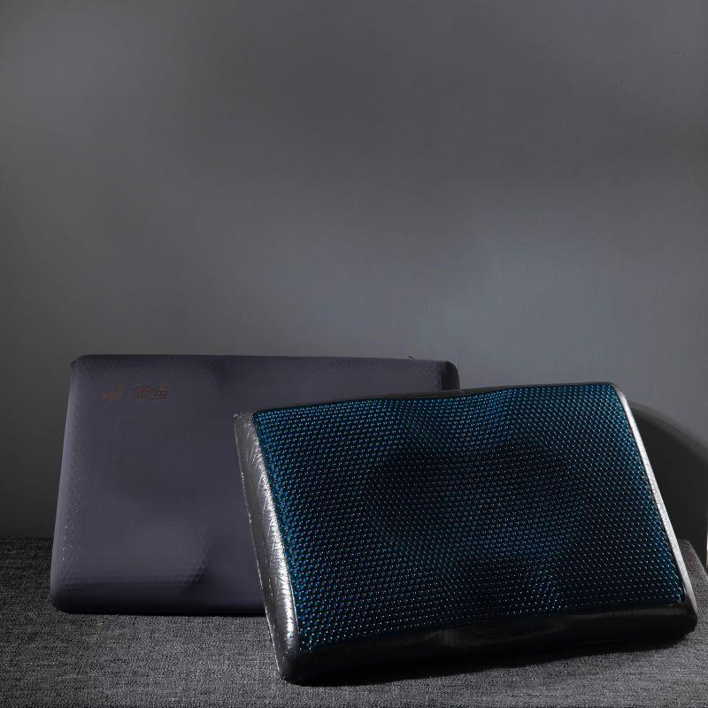 直销2025年爆款新品黑金悬浮凝胶枕慢回弹枕头深睡枕样品专