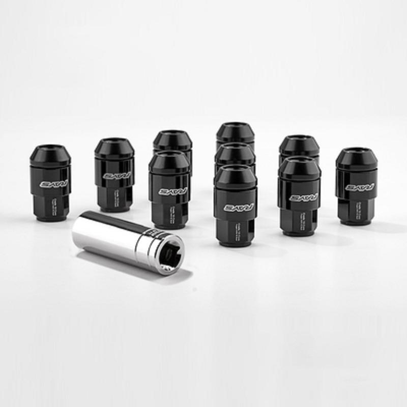 20pcs锻造螺帽螺母铁+铝二合一螺母42mm长Hex:19mm12*1.5