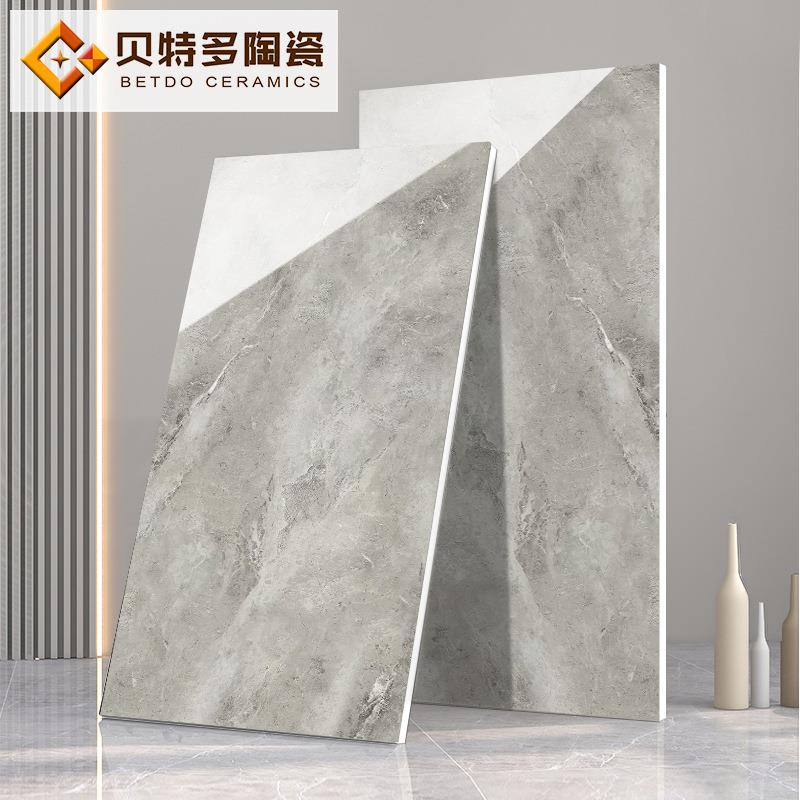 卡塔灰瓷砖900x1800客厅卧室超白胚底地板砖法式轻奢风别墅地砖
