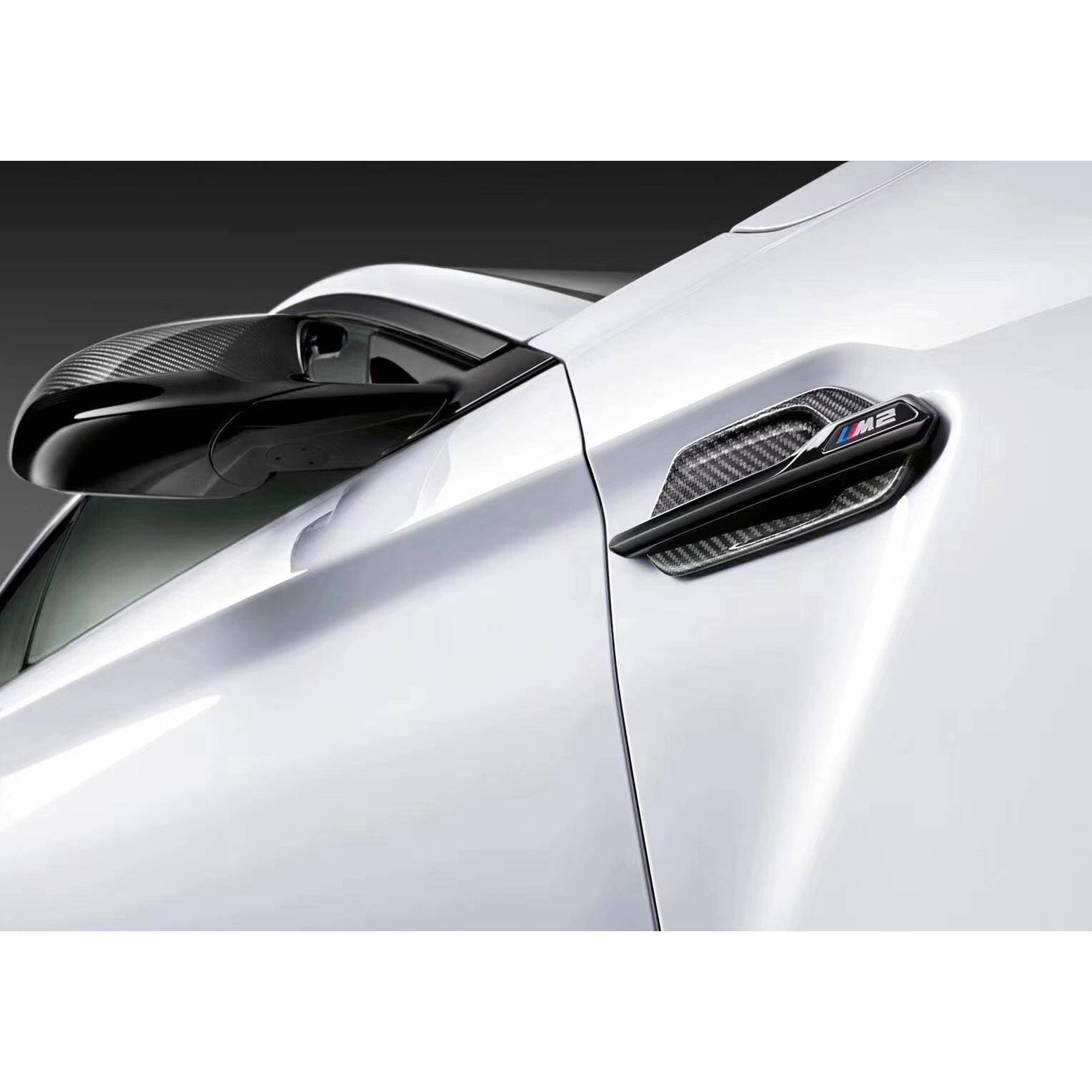 适用于宝马M2F87碳纤维叶子板叶子板风口叶子板饰件侧鳃侧标