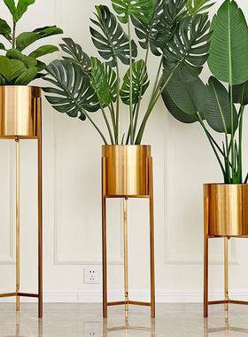 金属轻奢落地摆件高级感创意客厅家居电视柜沙发装饰花瓶