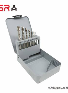 7支机用丝锥组套螺旋槽DIN371/DIN376全磨含钴高速钢HSSM35