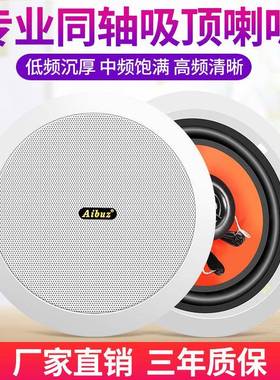 618Y20W同轴吸顶天花喇叭吊顶音响套装定压背景音乐广播音箱