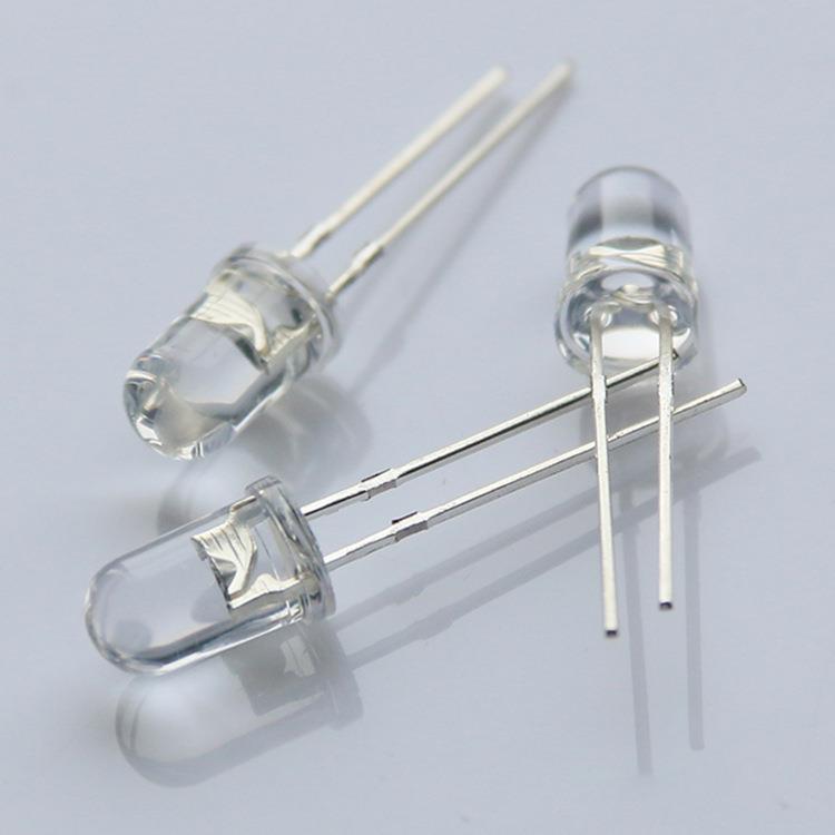 8MM圆头有边黄光长脚led发光二极管金线超高亮8mm直插灯珠