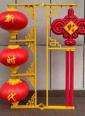 亚克力led灯笼发光中国结装饰灯户外亮化工程路灯杆中国结景观灯