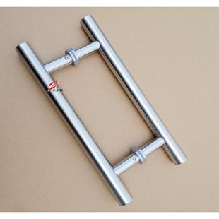 五金欧美高配铜脚铝脚座门把手304不锈钢玻璃门圆管拉手