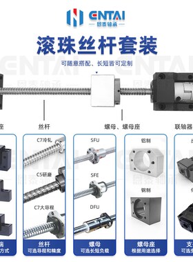 滚珠丝杆2510螺母电机一体座伺服57步进精密Q丝杠滚珠丝杆电机套