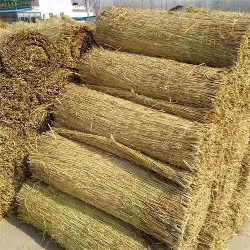防冻草席稻草帘大棚防寒隔热屋顶装D饰草混凝土防冻道路防滑稻草