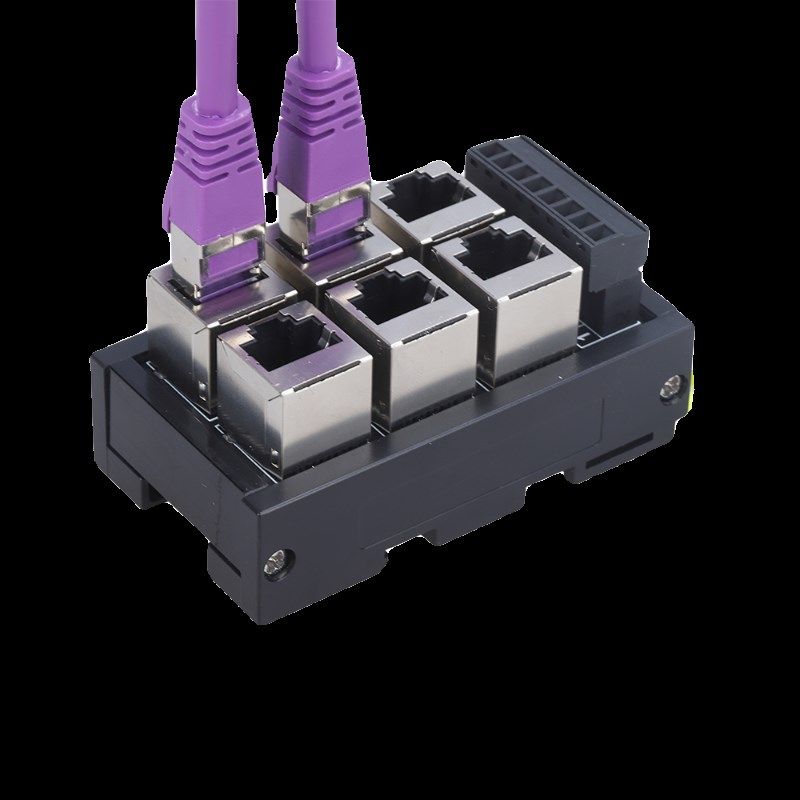 RJ45以太网口转8pin串口接线端子台水晶头转485分R流集线器23456