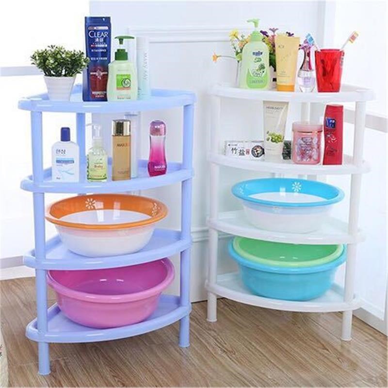 浴室置物架卫生间脸盆架厕所洗手间塑料收L纳架子多层三角架落地