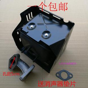 gx390抽水泵动力消声器 汽油机发电机配件188f190f 消音器排气管