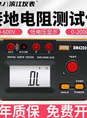 滨江BM4100数字接地电阻交直流电压测量测试仪BM4200数字接地摇表