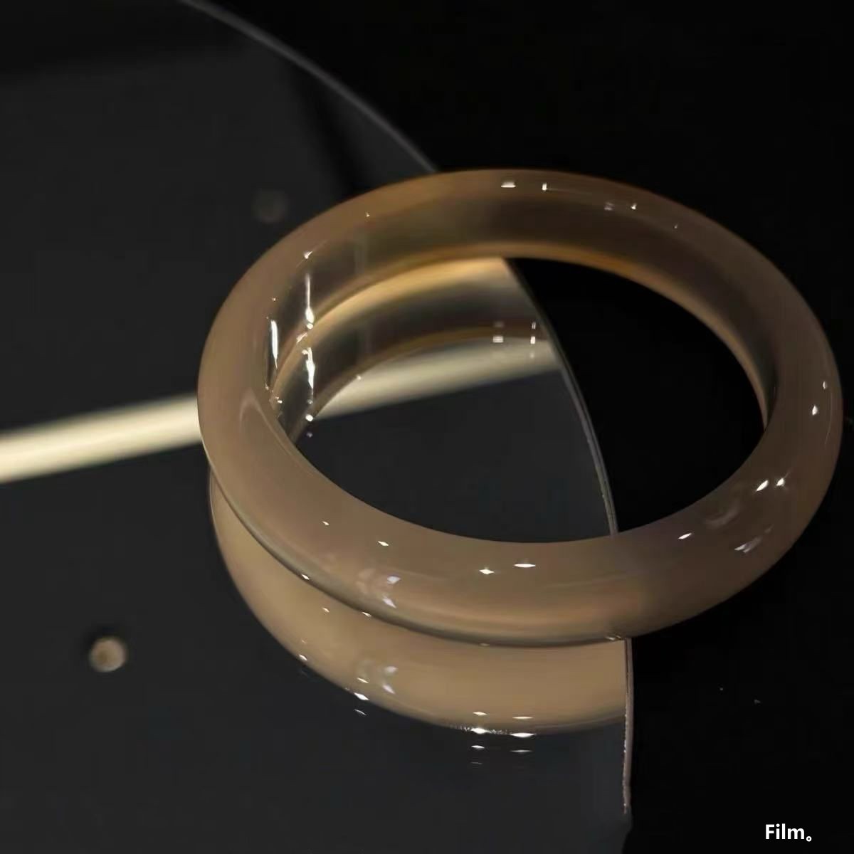 日本品质源头玉镯香槟金玛瑙手镯女款猫眼玉镯冰种玉髓媲美翡翠古