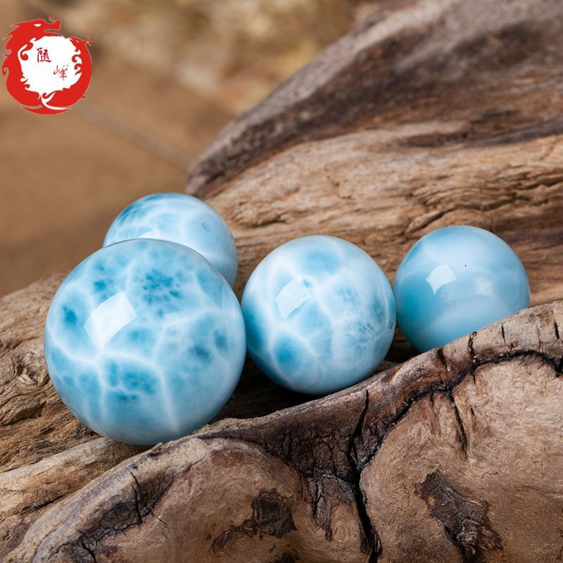 日本品质天然海纹石散珠单珠手串拉利玛手链圆珠多宝手串散珠diy