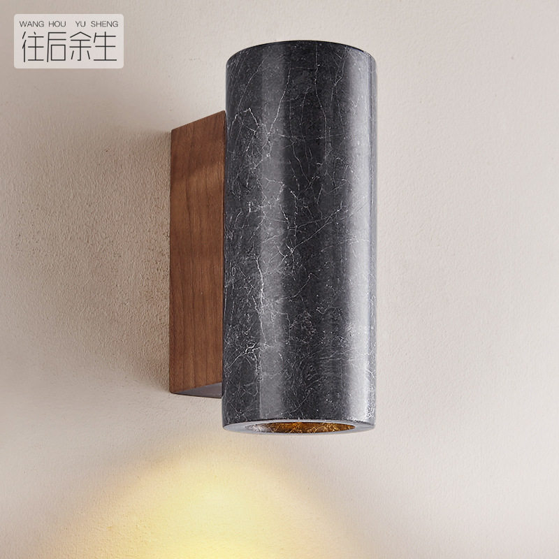 大理石北欧现代卧室床头壁灯户外防水庭院阳台设计师别墅酒店工程