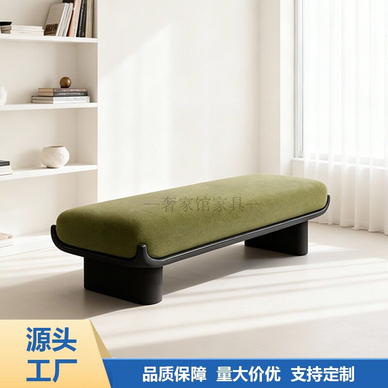现代中式简约实木设计师款换鞋凳