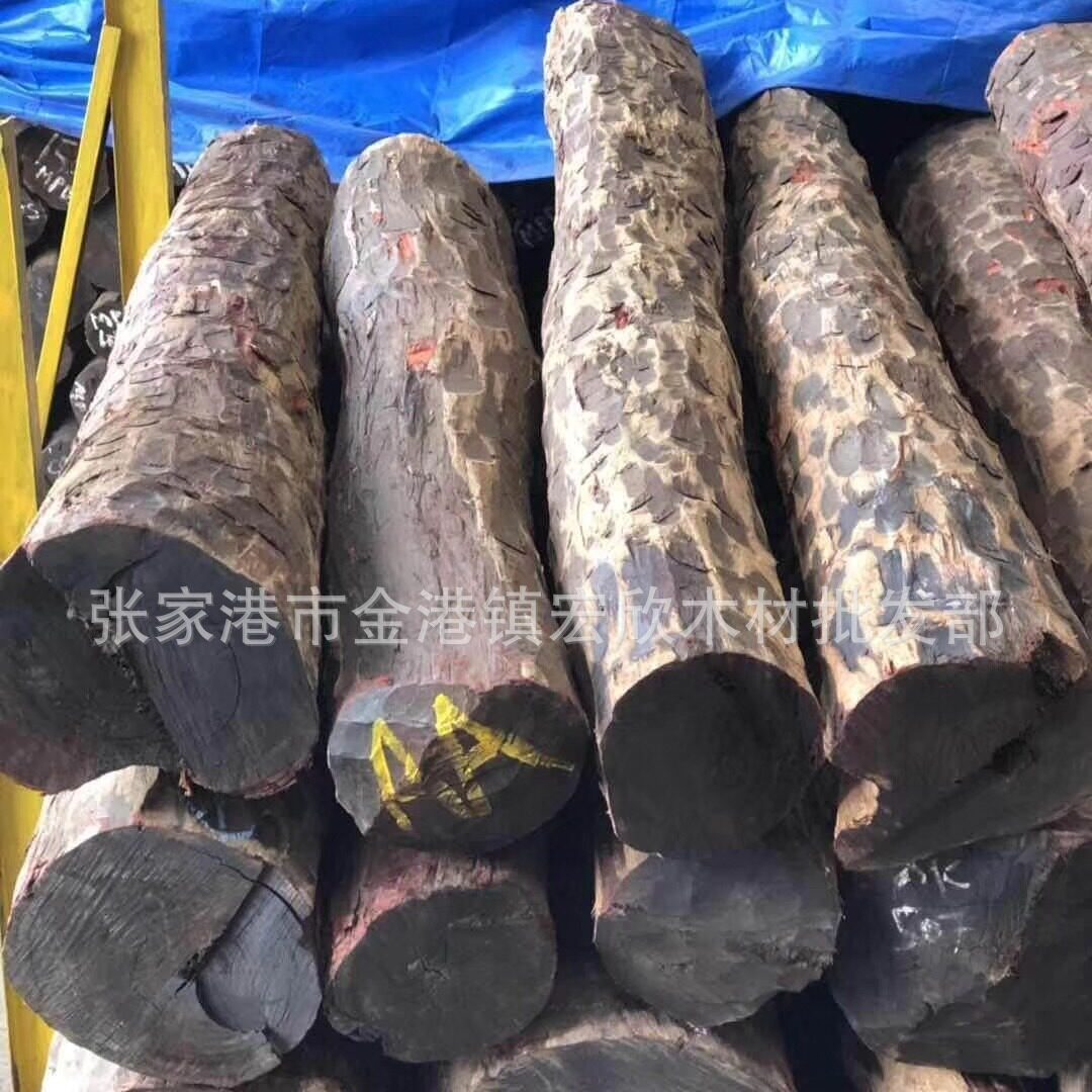 厂地货源血檀原木 家具 工艺品雕刻高油密非洲小叶紫檀原木批发