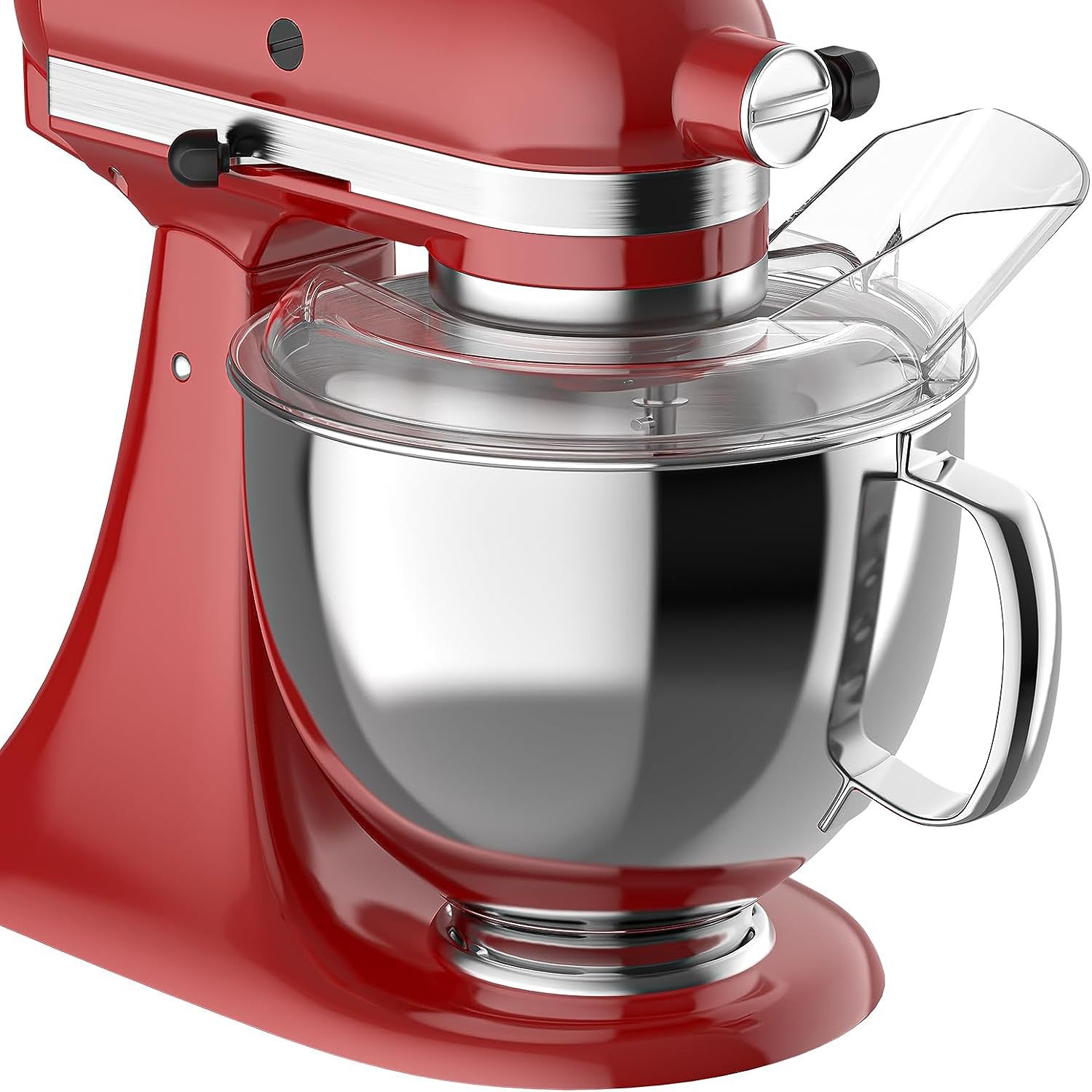适用于KitchenAid 4.5-5QT倾斜头搅拌器配件 不锈钢碗带浇罩