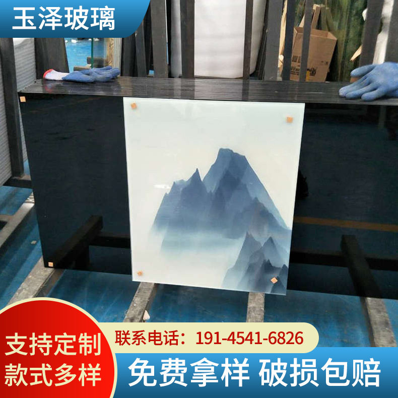 供应高温打印玻璃陶瓷数码彩釉玻璃砖工艺价格耐高温高铝喷砂