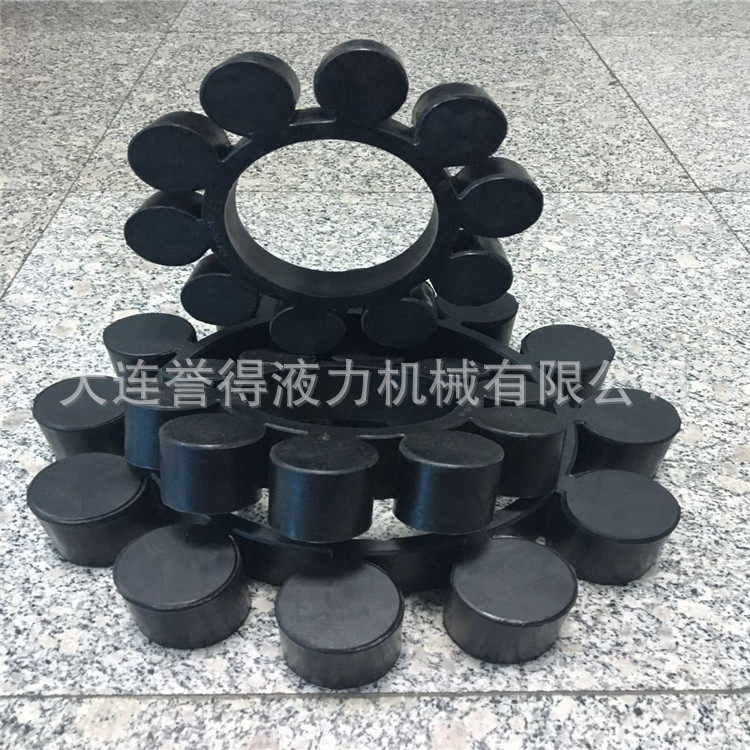 液力偶合器梅花垫弹性块YOX560黑色橡胶材质的