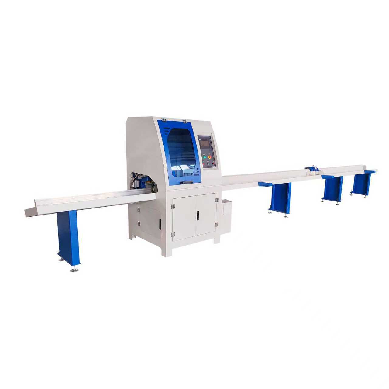 镇江数控断料锯 木塑地板墙板定长截断/实木多段长度截断现货