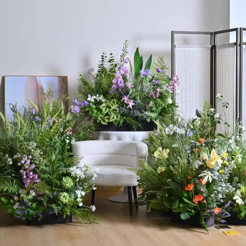 假花仿真花摆设客厅绿植造景花艺高档仿生花草丛植物布置装饰摆件