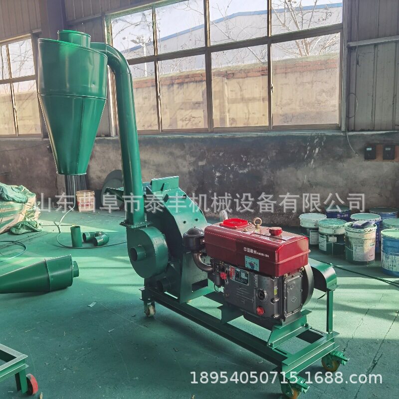 500型玉米秸秆花生秧打糠机 树枝玉米芯粉碎机 牛羊鸡鸭打料机