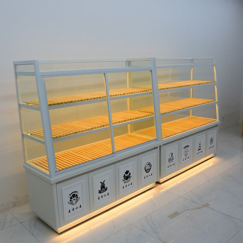 面包柜中岛展示柜弧形边柜展示蛋糕玻璃展示柜透明罩点心格栅柜台