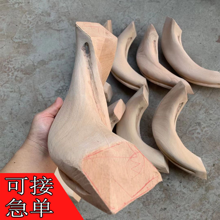 榉木实木工程扶手来图定制
