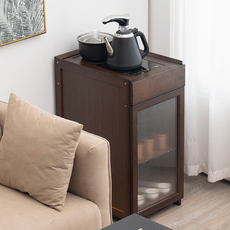 餐边柜家用客厅储物柜多功能单门小型柜子置物柜烧水壶一体茶水柜