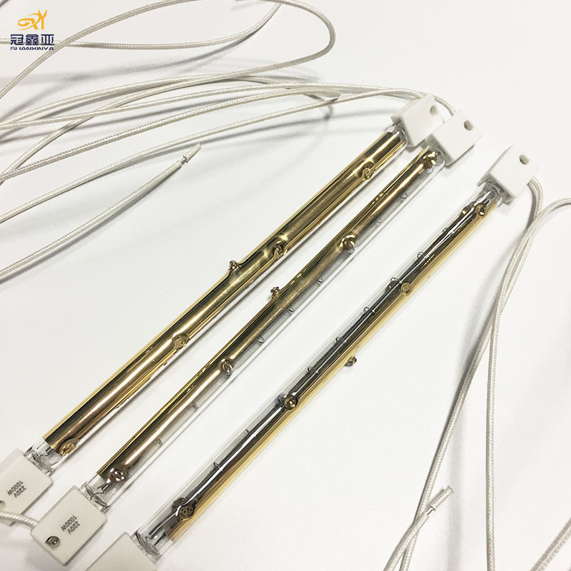 红外线单管半镀金加热灯1KW250MM镀金注塑机半镀金PETP吹瓶机IR灯