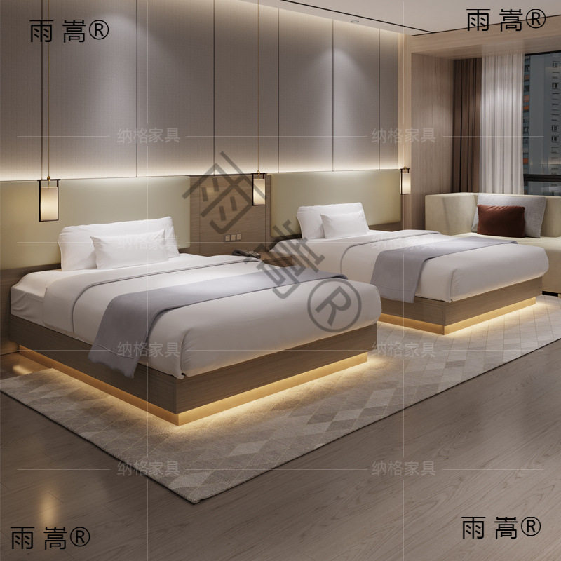 酒店床宾馆家具标间全套订置全季旅馆式公寓大床民宿客房