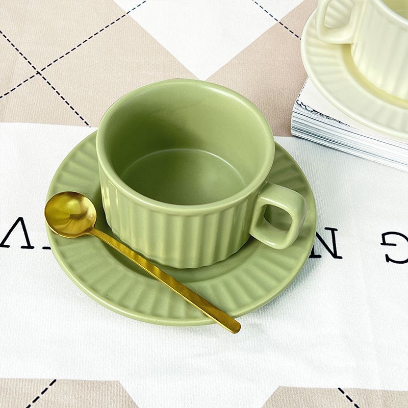 速发套杯ufu咖啡f陶瓷家用下午茶杯碟奶装高颜值杯子牛奶杯