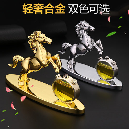 速发汽车摆件一鹿平安合金座马到成功小车内装饰品香薰高档车载