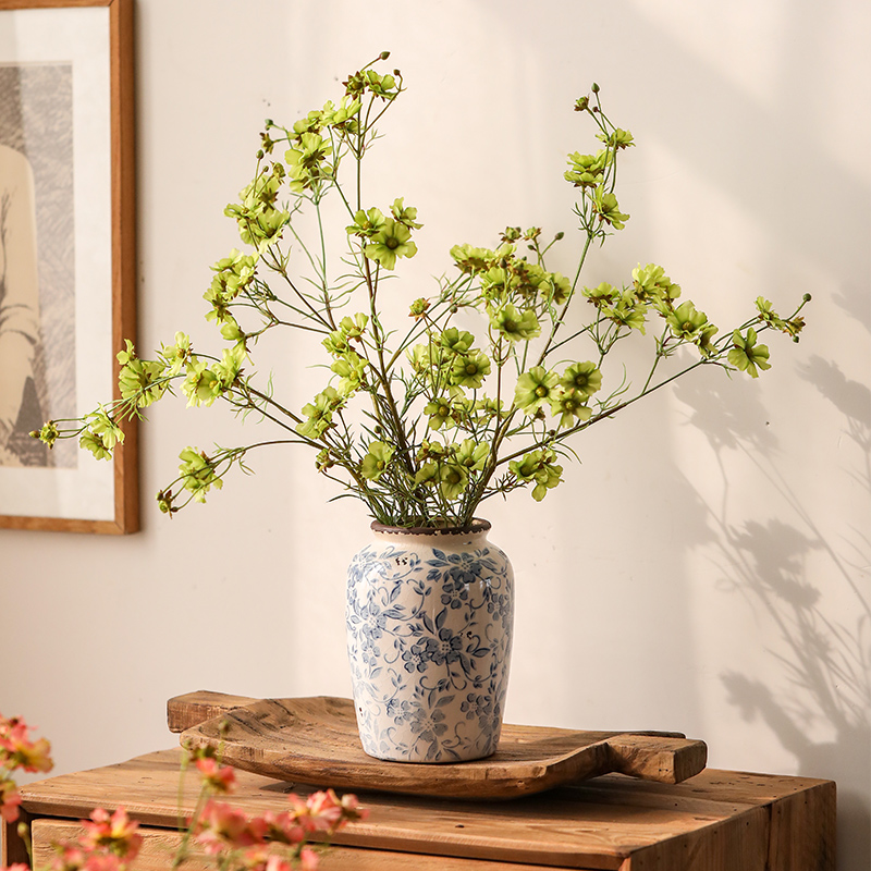 速发菊美式假村花客厅绢花摆件家居饰品乡花装饰花花艺摆花