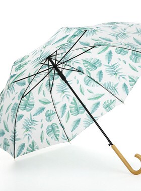 速发小文新8K长柄清艺伞直杆广告雨简约创意木伞男双人伞伞