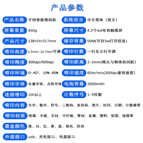 速发智能便携手持式在线喷码机打生产日期价格标签包装袋改二维码