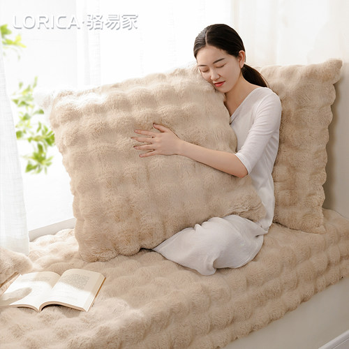 速发床上大靠枕靠背垫床头软包轻奢高级感客厅沙发抱枕套罩枕头