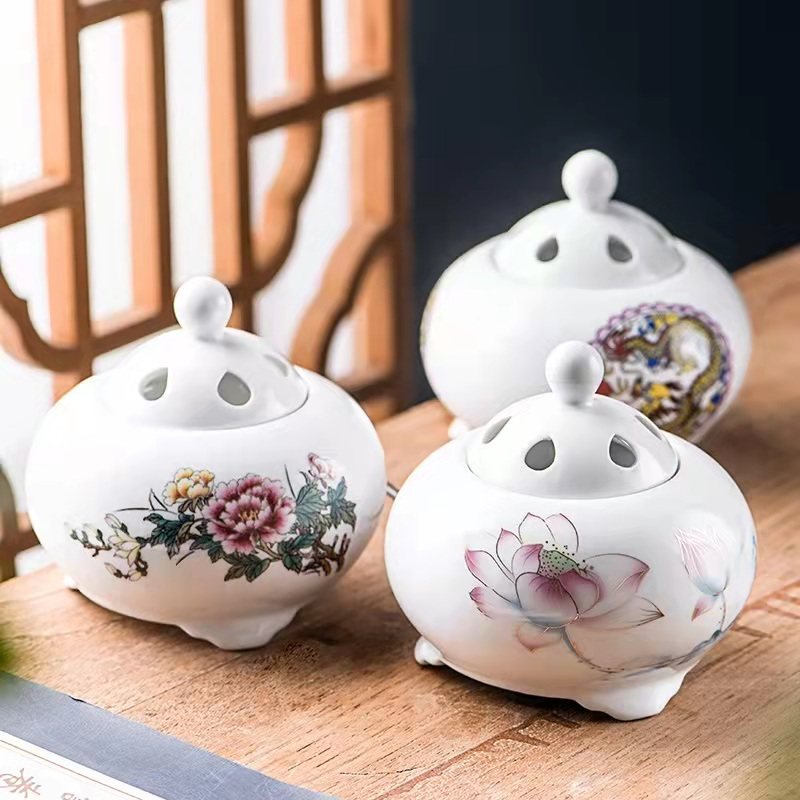 速发家屑可香时调温电子檀定炉陶瓷香薰精油插电沉香薰香薰灯木用