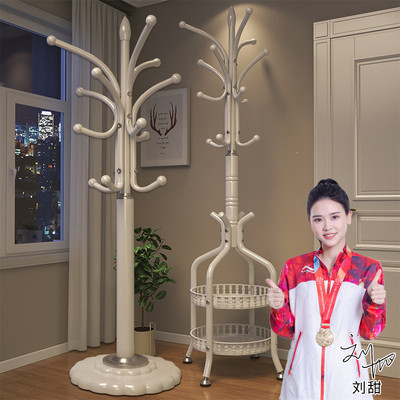 速发铁艺衣帽架落子室内挂衣架家用立式衣服地纳架收多功能挂包置