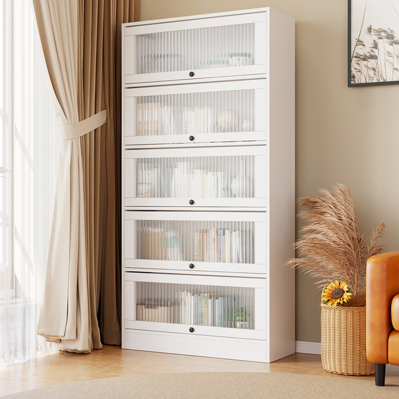 速发墙柜防尘带玻璃门约架置物架家用靠书落地儿童客厅简书储物柜