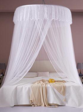 送吸盘挂钩 免安装加密圆形吊顶蚊帐落地公主双人1.21.51.8米60cm