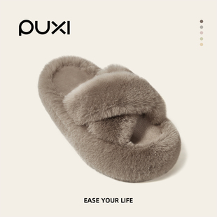 ins毛毛棉拖鞋 外穿韩版 棉拖女士厚底超软踩屎感时尚 2025秋冬新款