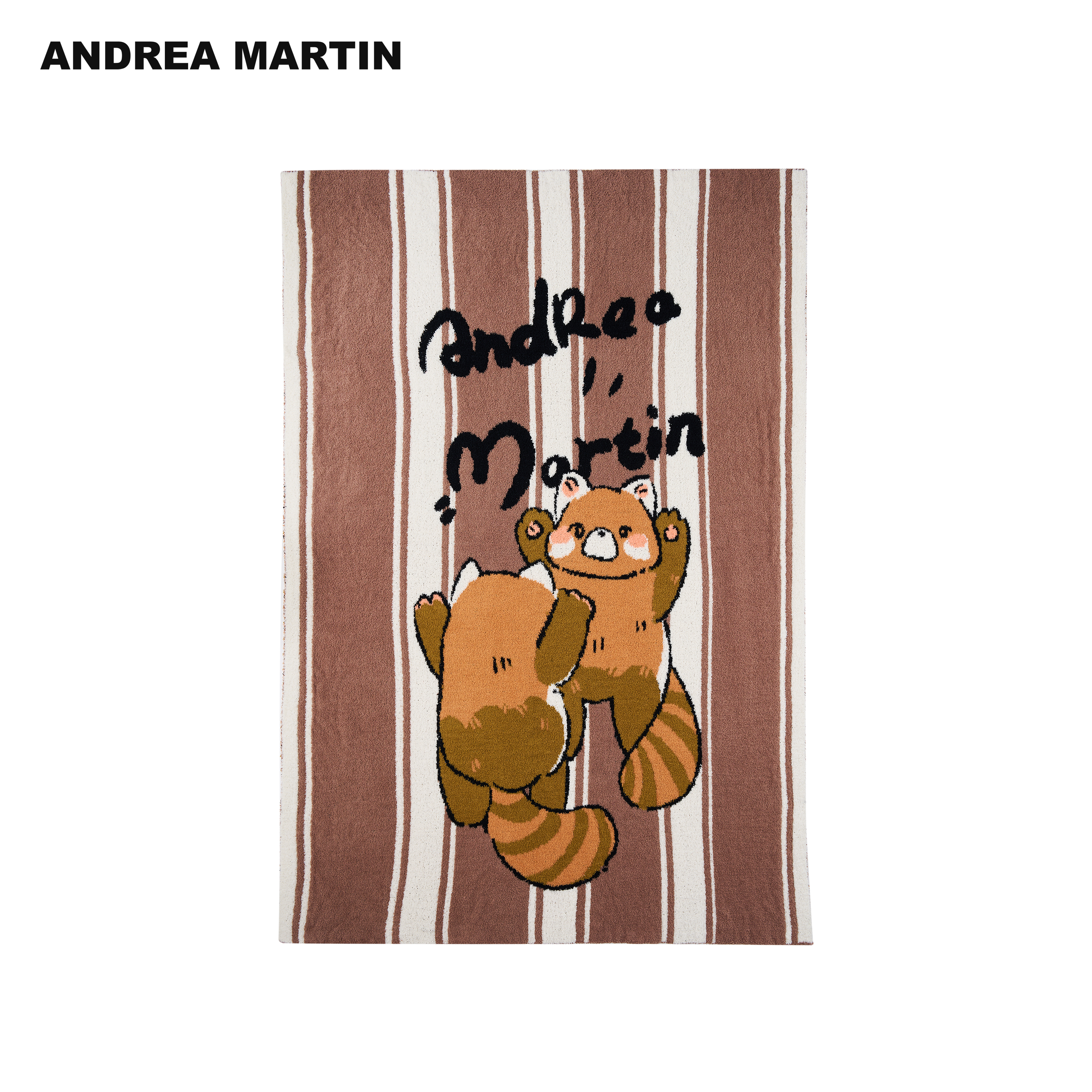 ANDREA MARTIN 定制品牌logo字母趣味原创玩偶印花毛毯