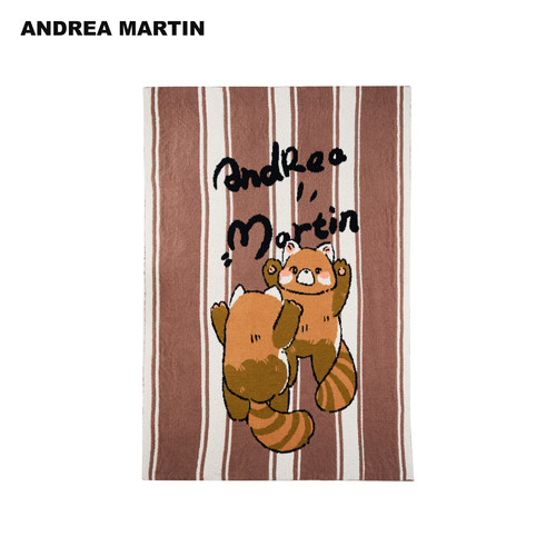 ANDREA MARTIN 定制品牌logo字母趣味原创玩偶印花毛毯