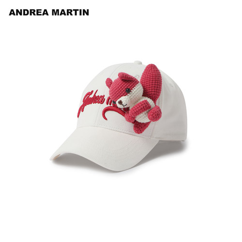 ANDREA MARTIN 秋冬新款手工钩织趣味玩偶刺绣休闲棒球鸭舌帽