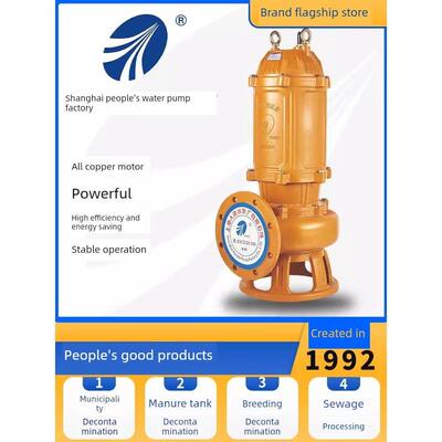 SRSC上海人民污水泵抽粪泥浆排污泵家用220V380V高扬程潜水泵