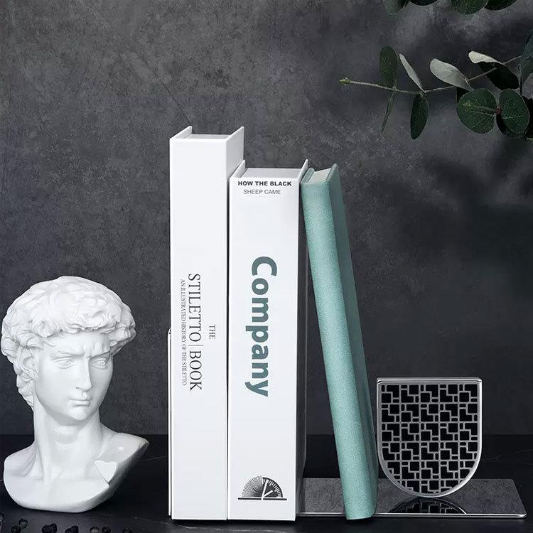 现代轻奢创意书靠工艺品摆件样板房玄关电视柜客厅酒店书挡板书架