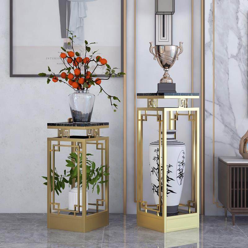 新中式大理石花架子客厅装饰架电视柜旁边摆件架室内简约轻奢铁艺,住宅家具,花架/花几,淘宝优惠券,粉丝福利购,淘宝优惠卷